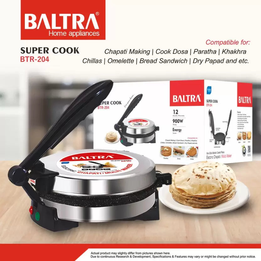 Baltra Mutipurpose Roti /Dosa /Chapati/ Paratha Maker Multi Maker Tawa 900W BTR-204 Roti/Khakhra Maker Baltra Mutipurpose Roti /Dosa /Chapati/ Paratha Maker Multi Maker Tawa 900W BTR-204 Roti/Khakhra Maker